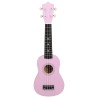 vidaXL Set Ukulele Soprano con Borsa per Bambini Rosa 21"     