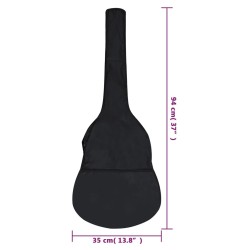 vidaXL Custodia per Chitarra Classica 1/2 Nera 94x35 cm in Tessuto