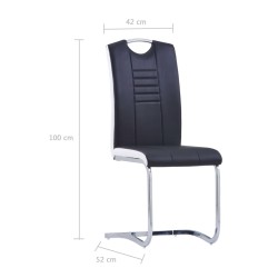 vidaXL Set Sala da Pranzo 7 pz in Similpelle Nero