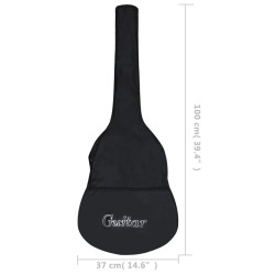 vidaXL Custodia per Chitarra Classica 4/4 Nera 100x37 cm in Tessuto