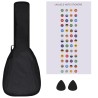 vidaXL Set Ukulele Soprano con Borsa per Bambini Blu 21"