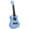 vidaXL Set Ukulele Soprano con Borsa per Bambini Blu 21"