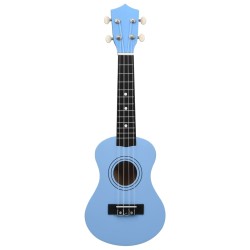 vidaXL Set Ukulele Soprano con Borsa per Bambini Blu 21"