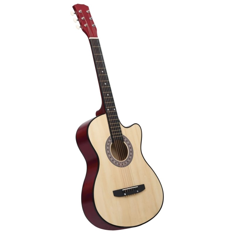 vidaXL Chitarra Acustica Western con 6 Corde 38" in Legno di Tiglio     