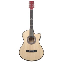 vidaXL Chitarra Acustica Western con 6 Corde 38" in Legno di Tiglio     