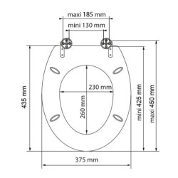 SCHÜTTE Tavoletta WC "Solid Wood MDF" Marrone