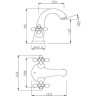 SCHÜTTE Miscelatore per Lavabo a 2 Maniglie ELK Cromato