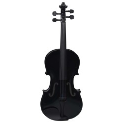 vidaXL Set Completo Violino con Arco e Mentoniera Nero 4/4