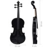 vidaXL Set Completo Violino con Arco e Mentoniera Nero 4/4