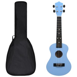 vidaXL Set Ukulele Soprano con Borsa per Bambini Blu Baby 23"