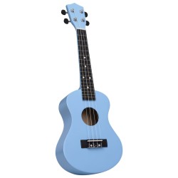 vidaXL Set Ukulele Soprano con Borsa per Bambini Blu Baby 23"