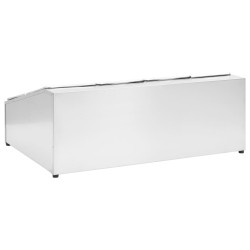 vidaXL Supporto Gastronorm con 8 Contenitori GN 1/6 in Acciaio Inox