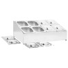 vidaXL Supporto Gastronorm con 8 Contenitori GN 1/6 in Acciaio Inox