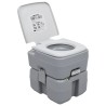 vidaXL WC Portatile per Campeggio Grigio 20+10 L