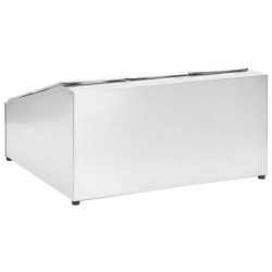 vidaXL Supporto Gastronorm con 6 Contenitori GN 1/6 in Acciaio Inox