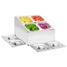 vidaXL Supporto Gastronorm con 4 Contenitori GN 1/6 in Acciaio Inox