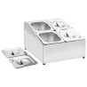 vidaXL Supporto Gastronorm con 4 Contenitori GN 1/6 in Acciaio Inox