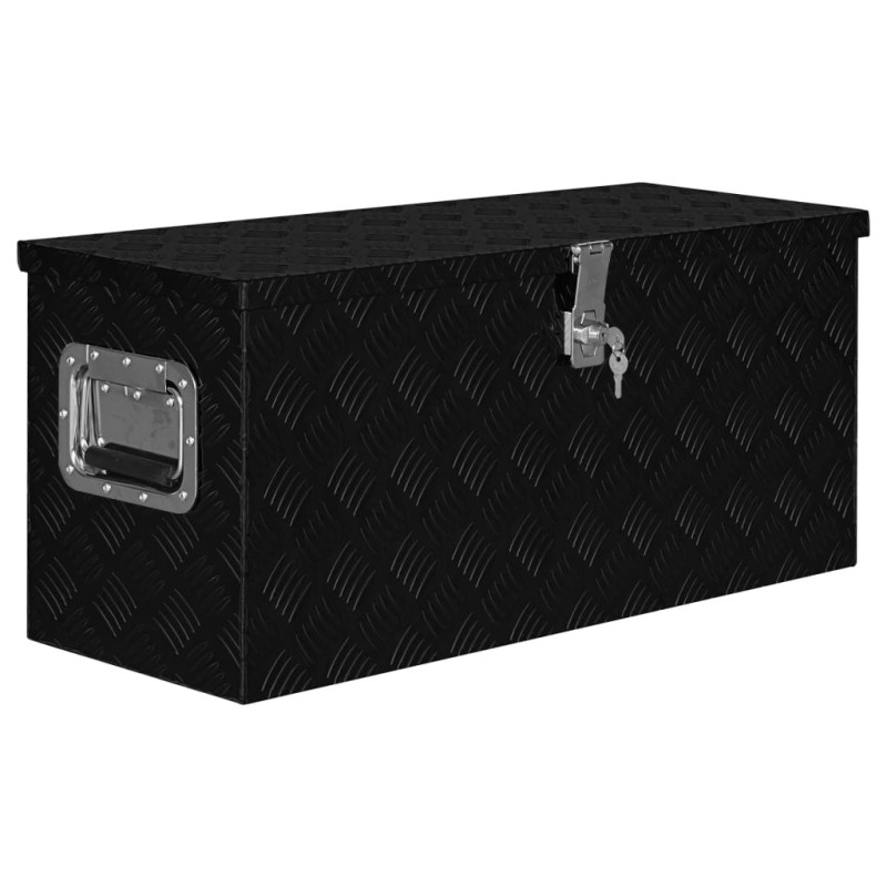 vidaXL Cassetta in Alluminio 80x30x35 cm Nera 