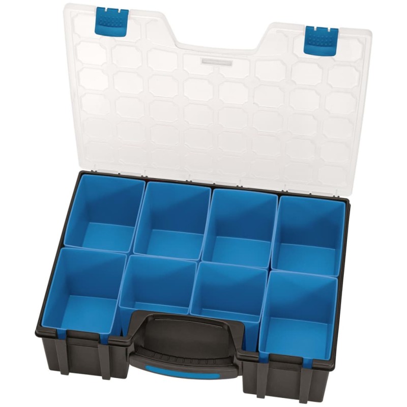 Draper Tools Organizzatore con Scomparti 8 pz 41,5x33x11 cm Nero