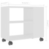 vidaXL Tavolino da Salotto Bianco 70x35x55 cm in Legno ingegnerizzato