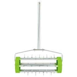 Draper Tools Aeratore per Prato con Ruote Tamburo Spigato 450 mm Verde