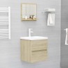 vidaXL Specchio da Bagno Rovere Sonoma 40x10,5x37 cm in Truciolato