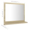 vidaXL Specchio da Bagno Rovere Sonoma 40x10,5x37 cm in Truciolato