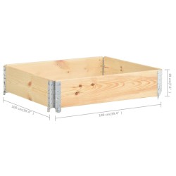 vidaXL Collare per Pallet 100x100 cm in Legno Massello di Pino