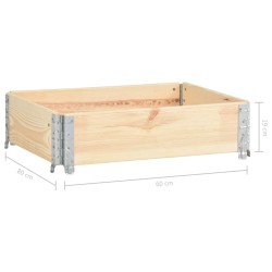 vidaXL Collare per Pallet 60x80 cm in Legno Massello di Pino