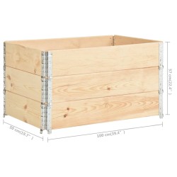 vidaXL Collari per Pallet 3 pz 50x100 cm in Legno Massello di Pino