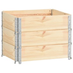 vidaXL Collari per Pallet 3 pz 60x80 cm in Legno Massello di Pino