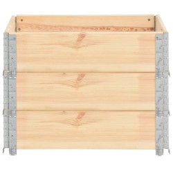 vidaXL Collari per Pallet 3 pz 60x80 cm in Legno Massello di Pino