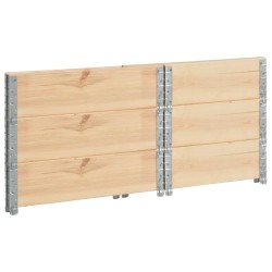 vidaXL Collari per Pallet 3 pz 60x80 cm in Legno Massello di Pino