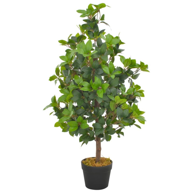 vidaXL Albero di Alloro Artificiale con Vaso Verde 90 cm