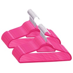 vidaXL Set Appendiabiti 50 pz Antiscivolo Rosa in Velluto