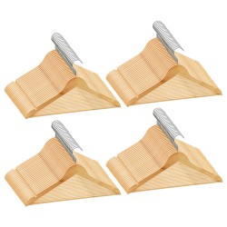 vidaXL Set Appendiabiti 100 pz Antiscivolo in Legno Massello