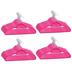 vidaXL Set Appendiabiti 100 pz Antiscivolo Rosa in Velluto