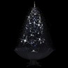 vidaXL Albero di Natale con Nevicata e Base ad Ombrello Nero 190cm PVC