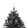 vidaXL Albero di Natale con Nevicata e Base ad Ombrello Nero 190cm PVC