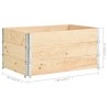 vidaXL Collari per Pallet 3 pz 80x120 cm in Legno Massello di Pino