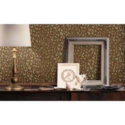 DUTCH WALLCOVERINGS Carta da Parati Motivo Leopardato Marrone