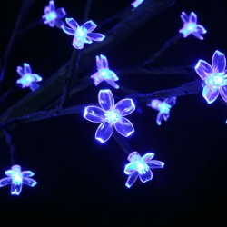 vidaXL Albero di Natale 120 LED Blu Ciliegio in Fiore 150 cm