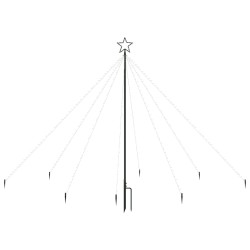 vidaXL Albero di Natale Cascata Luci LED Interni Esterni 400 LED 2,5 m