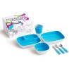 Munchkin Set da Tavola 7 pz Color Me Hungry Blu