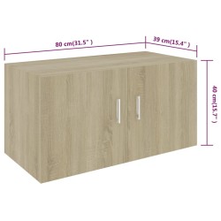 vidaXL Armadietto da Parete Rovere Sonoma 80x39x40 cm in Truciolato