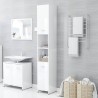 vidaXL Armadio da Bagno Bianco Lucido 30x30x183,5 cm in Truciolato