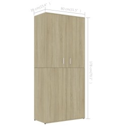 vidaXL Scarpiera Rovere Sonoma 80x39x178 cm in Truciolato