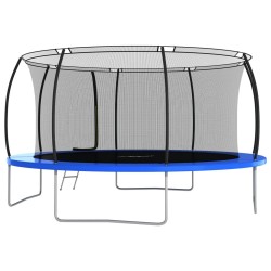 vidaXL Set Trampolino Rotondo 460x80 cm 150 kg