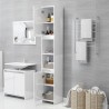 vidaXL Armadio da Bagno Bianco Lucido 30x30x183,5 cm in Truciolato