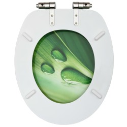 vidaXL Tavoletta WC Coperchio Chiusura Morbida MDF Verde Goccia Acqua